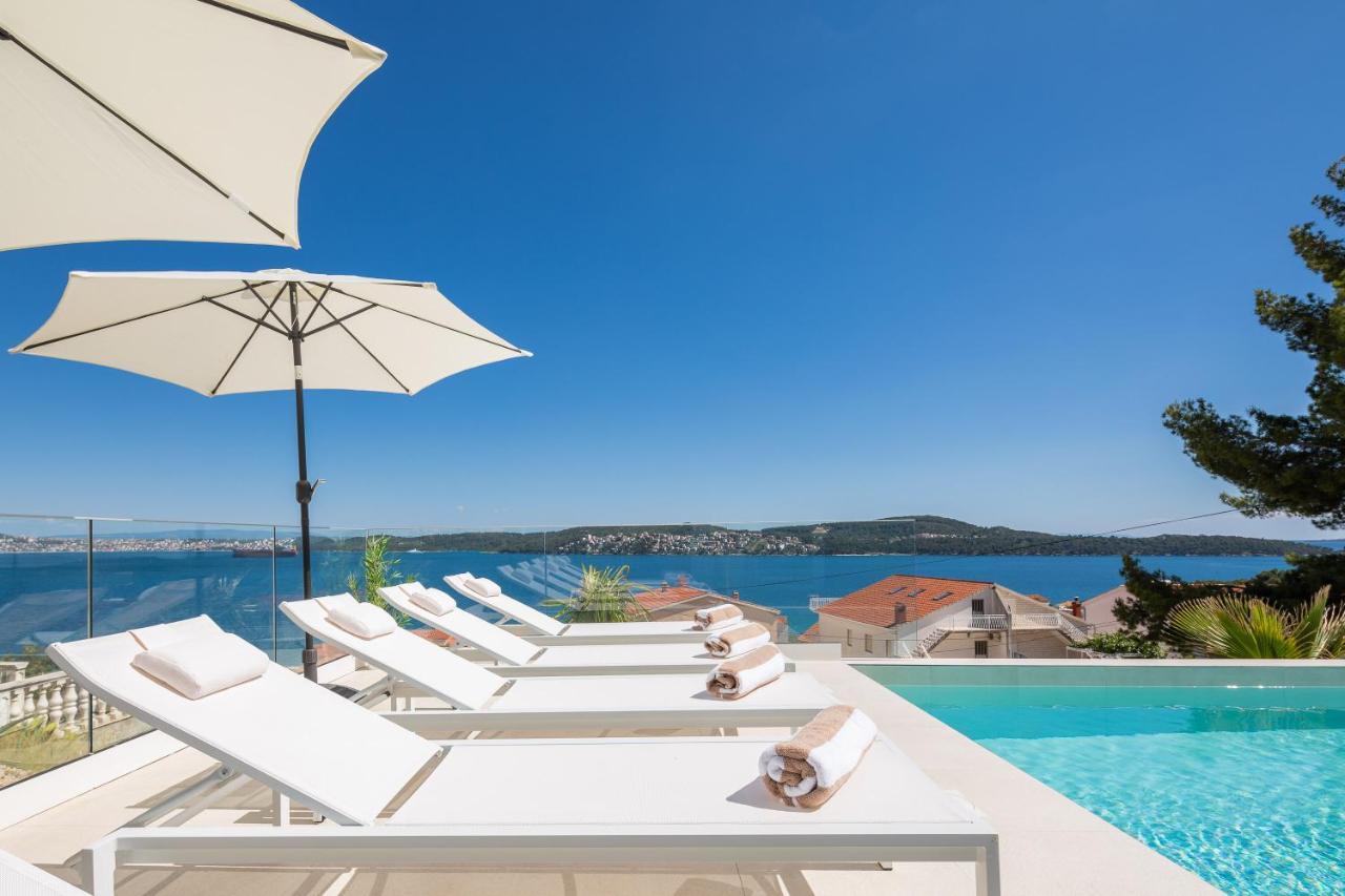 Villa Adria View With Heated Pool I Трогір Екстер'єр фото