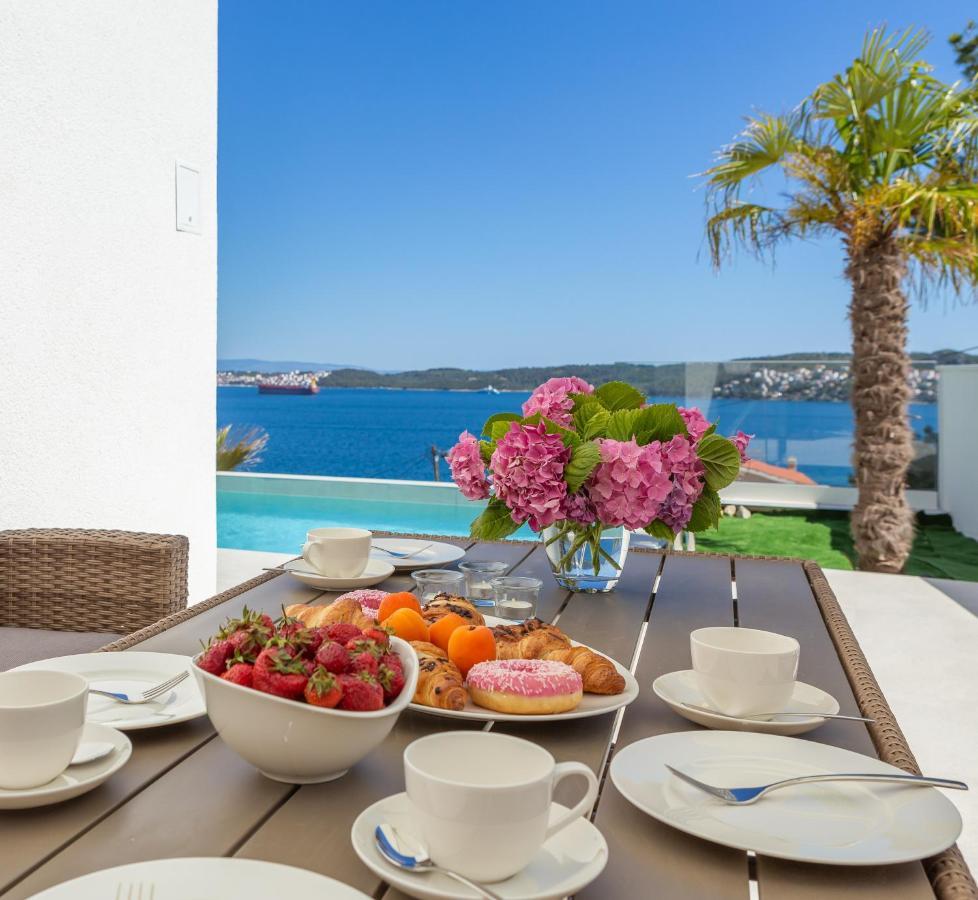 Villa Adria View With Heated Pool I Трогір Екстер'єр фото